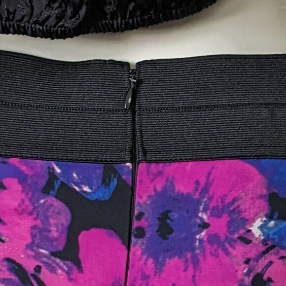 Armani Exchange - Vibrant Pink/Blue Wrap Front Mini Skirt - Size 4 - Picture 5 of 6